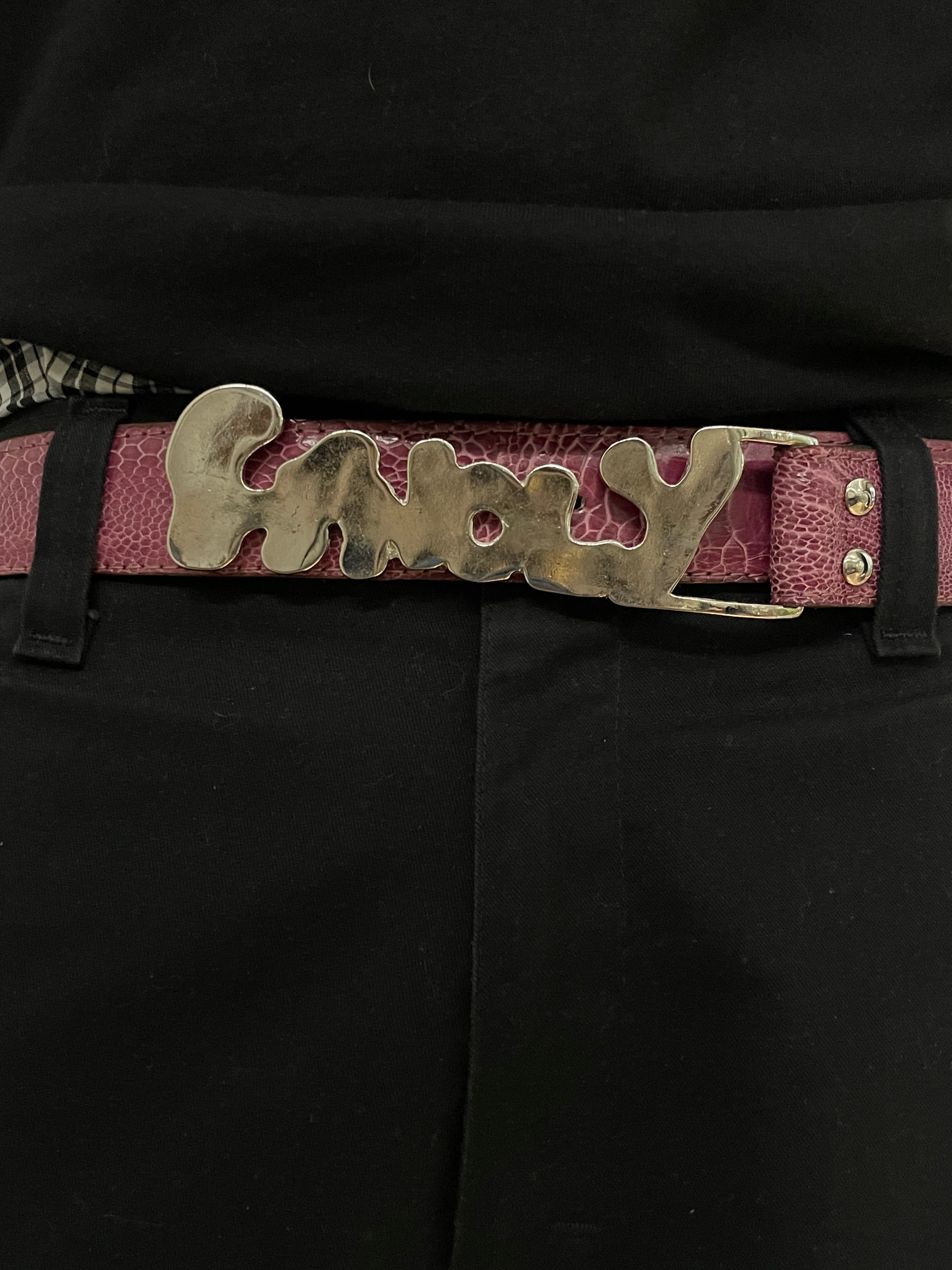 PURPLE FRNDLY BUBBLE-LOGO BELT