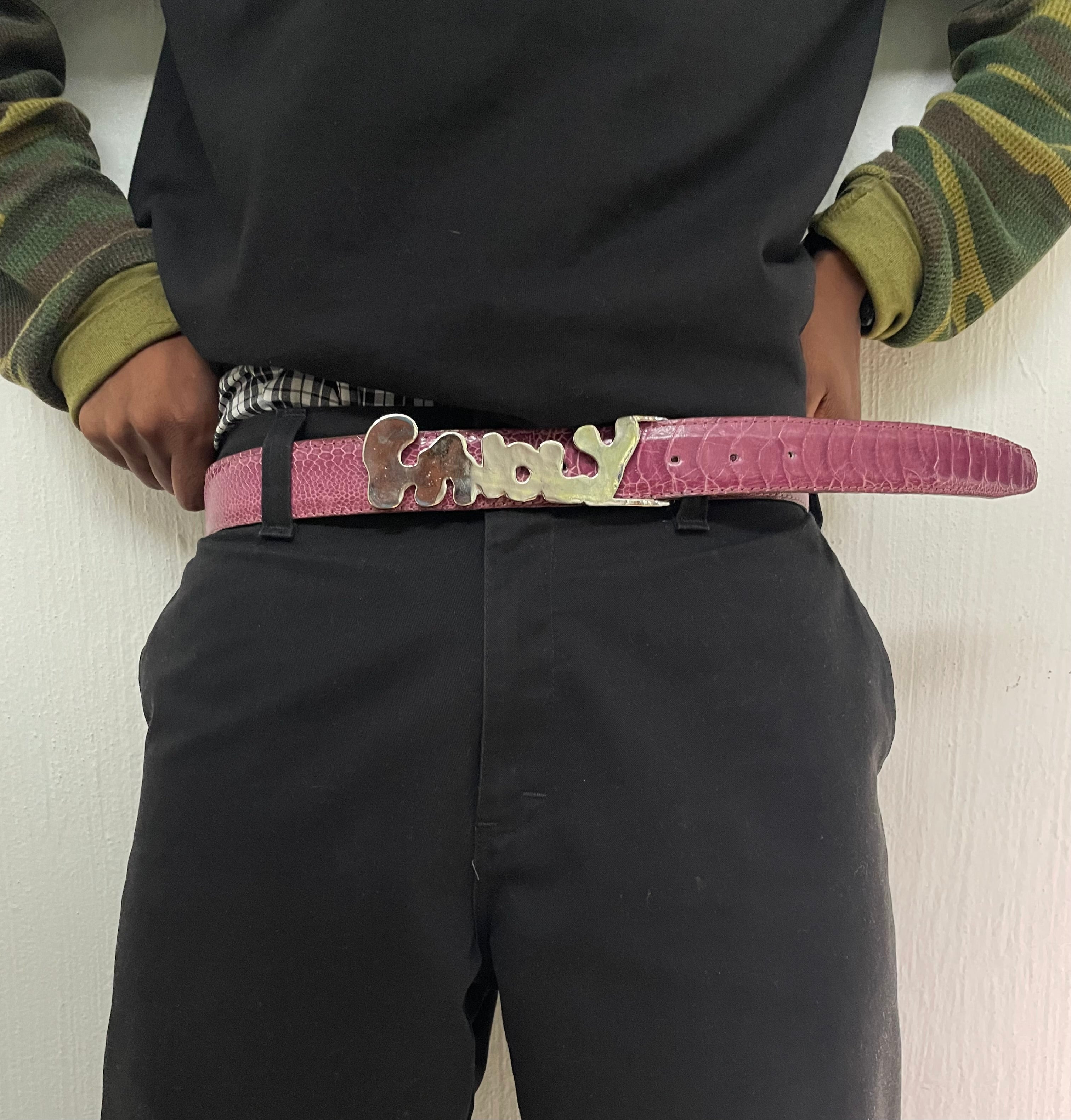 PURPLE FRNDLY BUBBLE-LOGO BELT