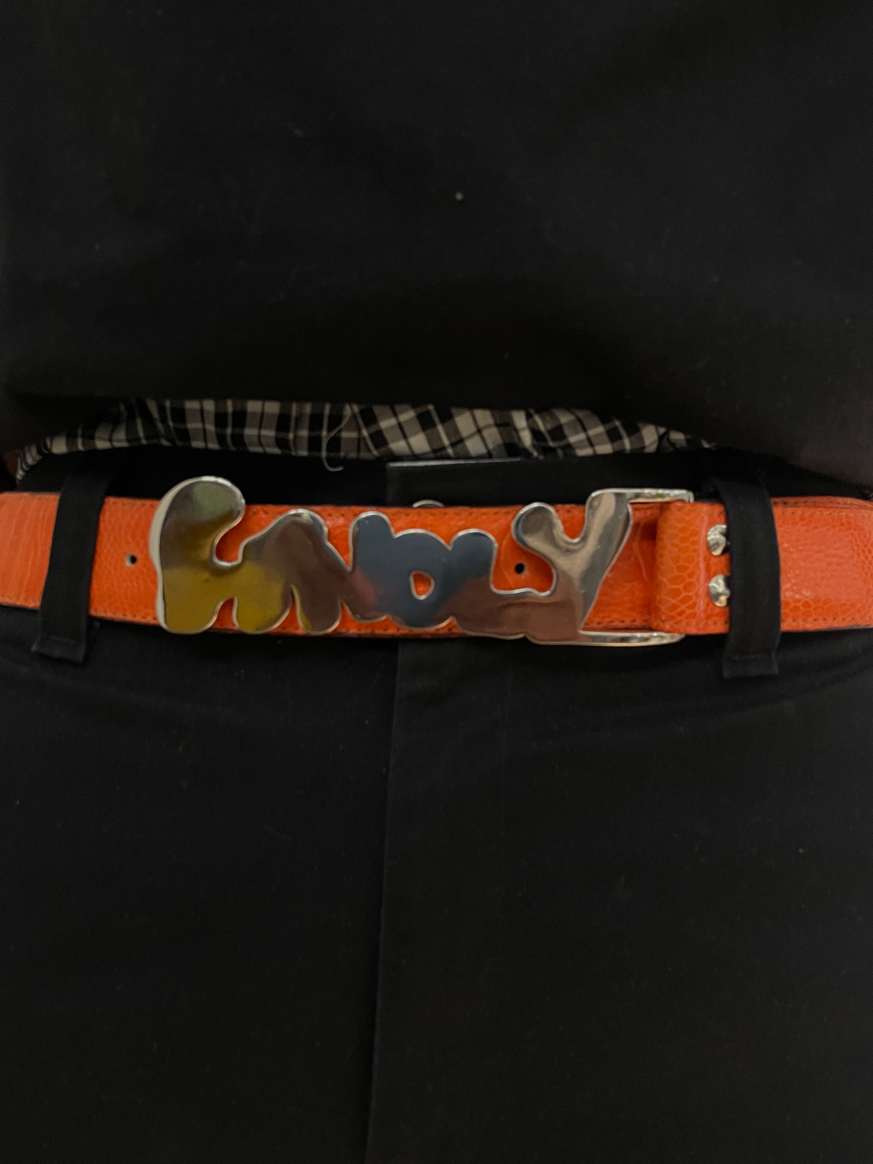 0RANGE  BUBBLE-LOGO BELT
