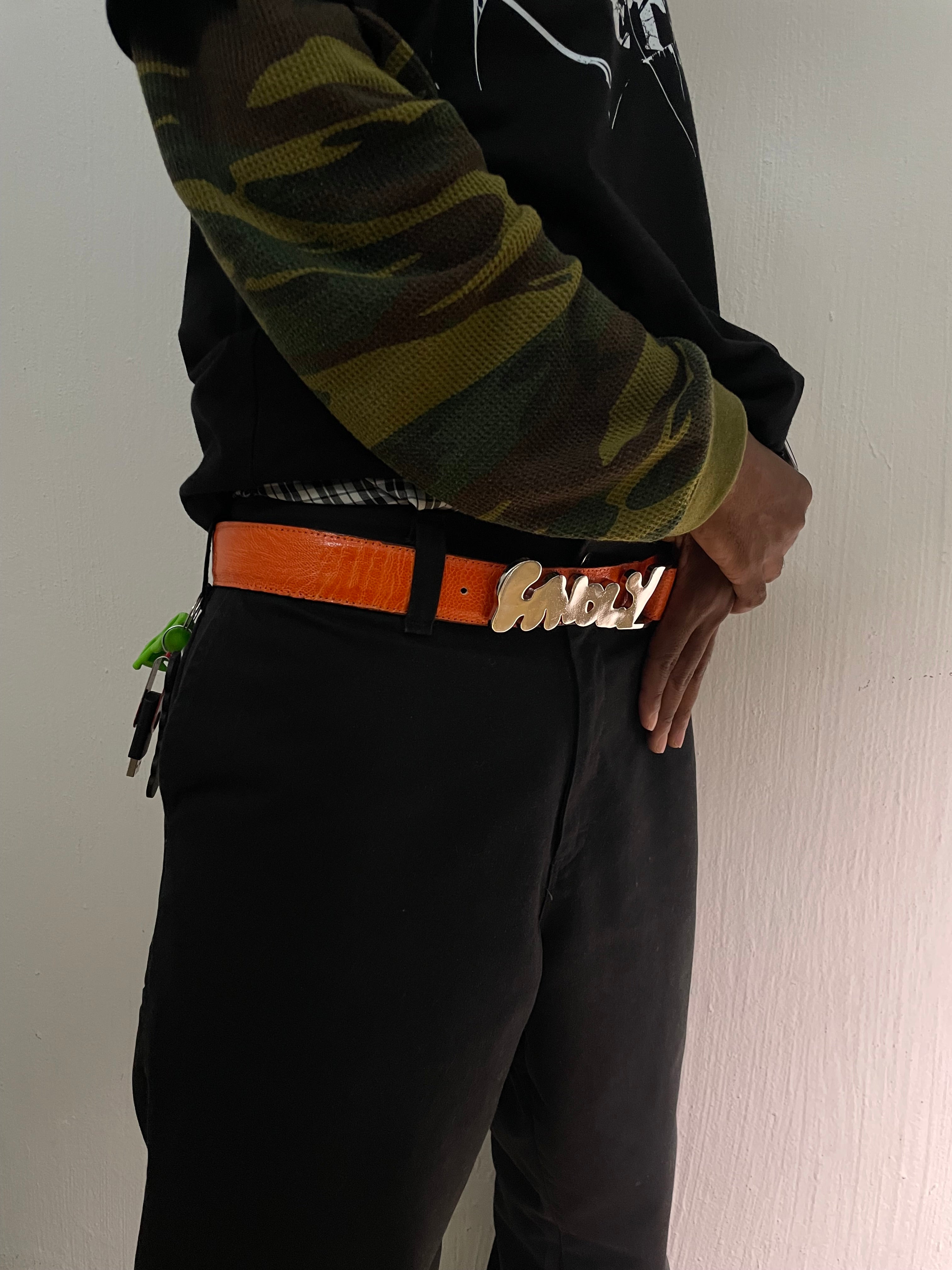 0RANGE  BUBBLE-LOGO BELT