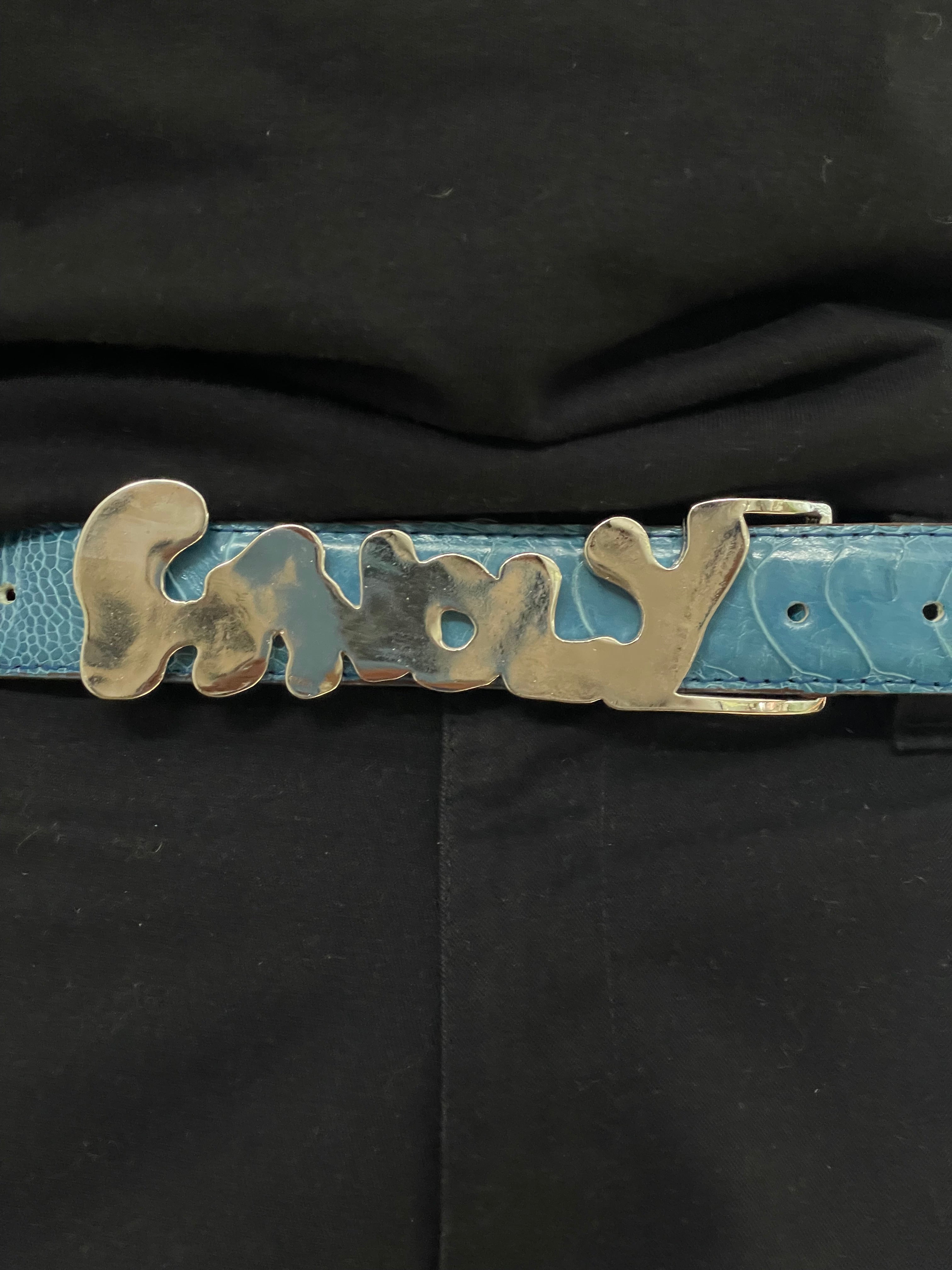 BLUE BUBBLE-LOGO BELT