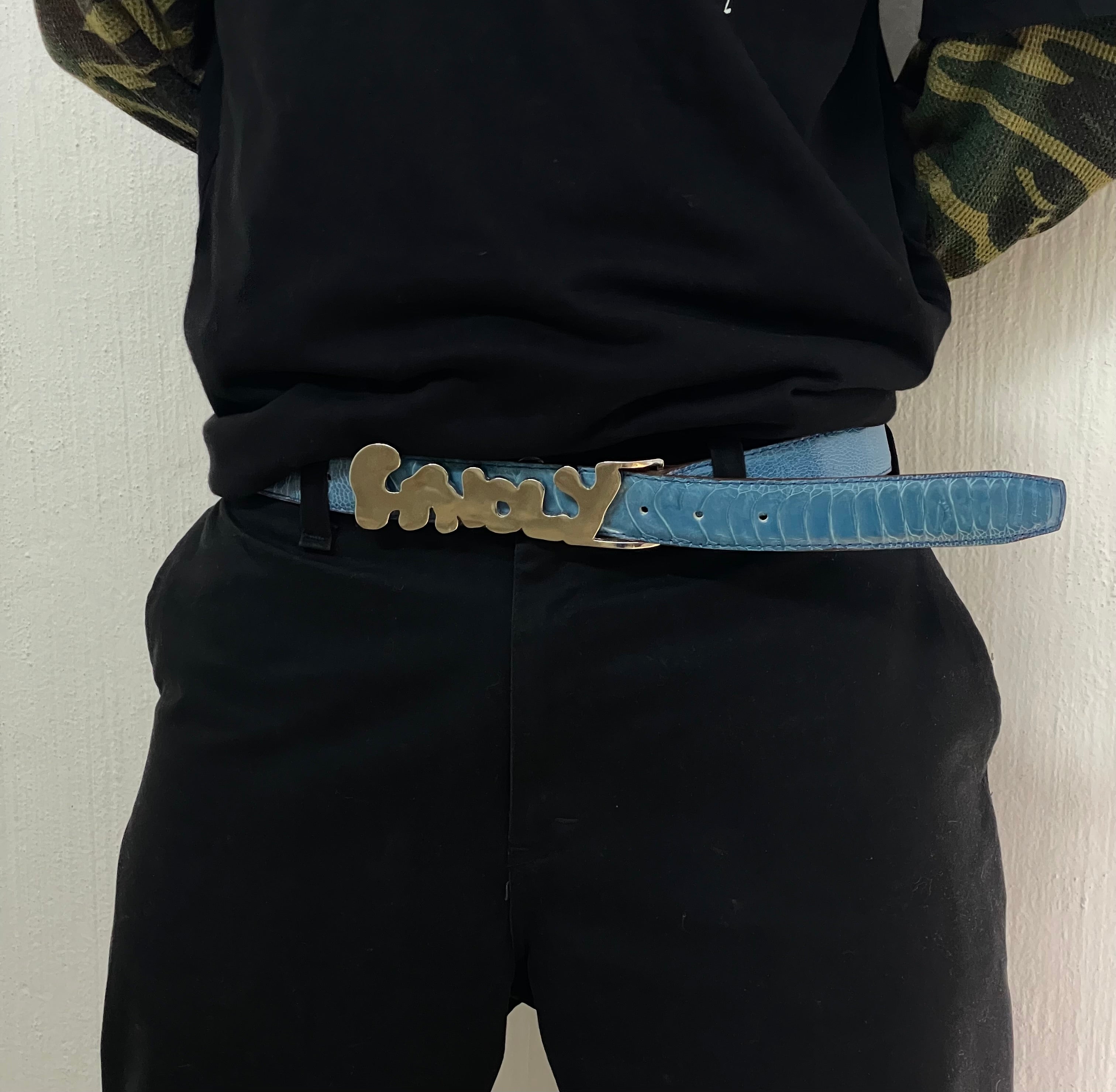 BLUE BUBBLE-LOGO BELT