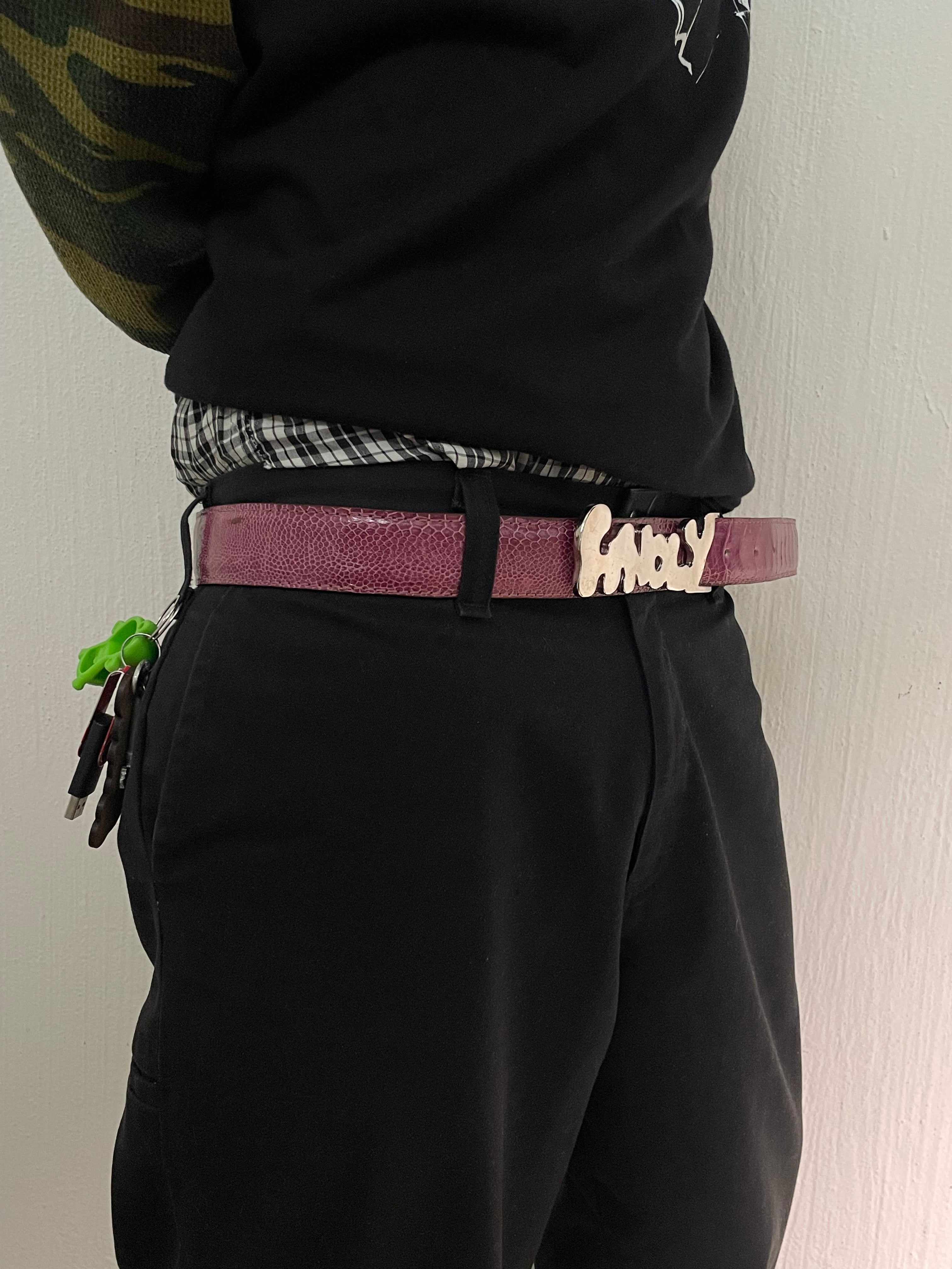 PURPLE FRNDLY BUBBLE-LOGO BELT