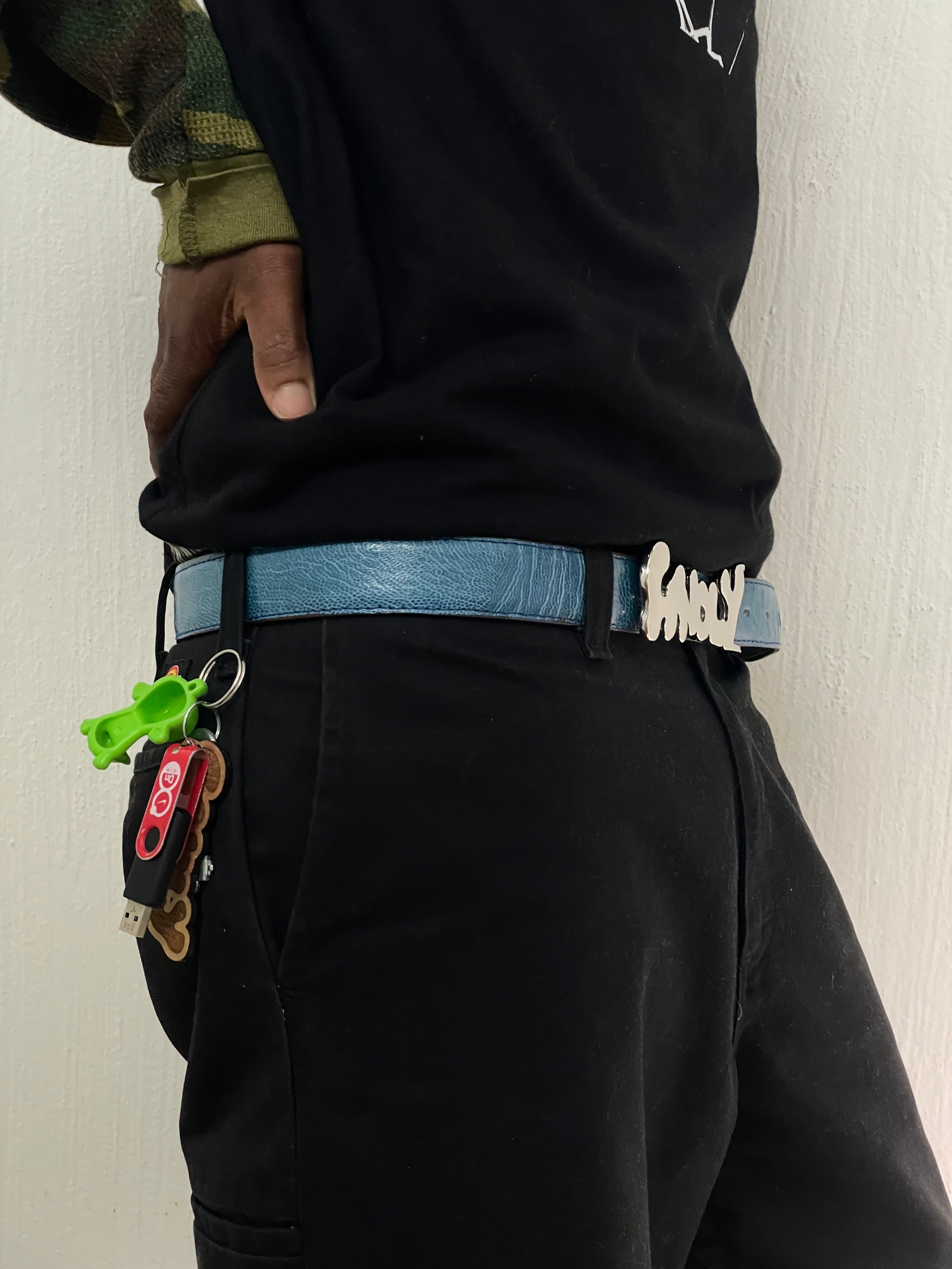 BLUE BUBBLE-LOGO BELT