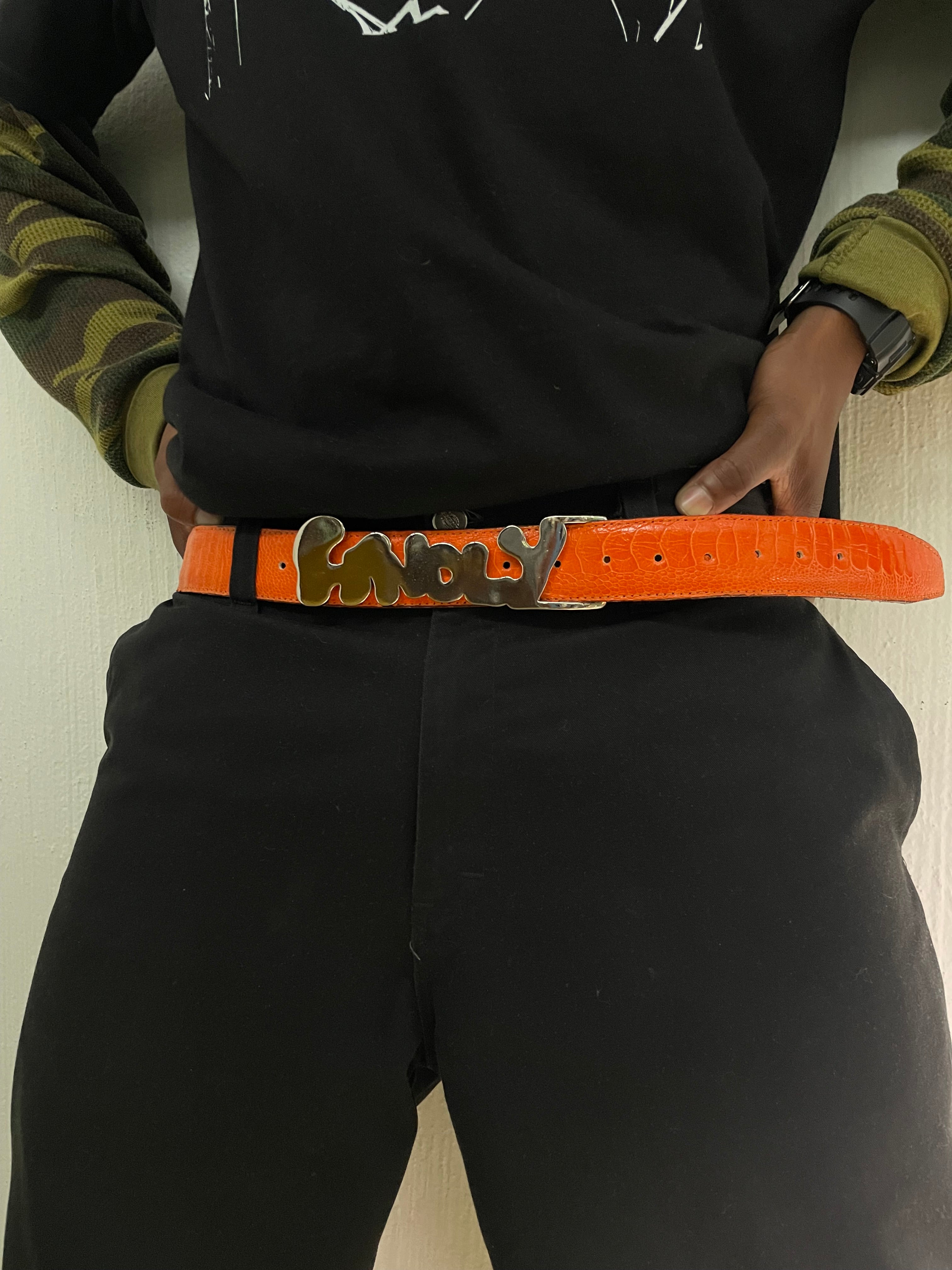0RANGE  BUBBLE-LOGO BELT